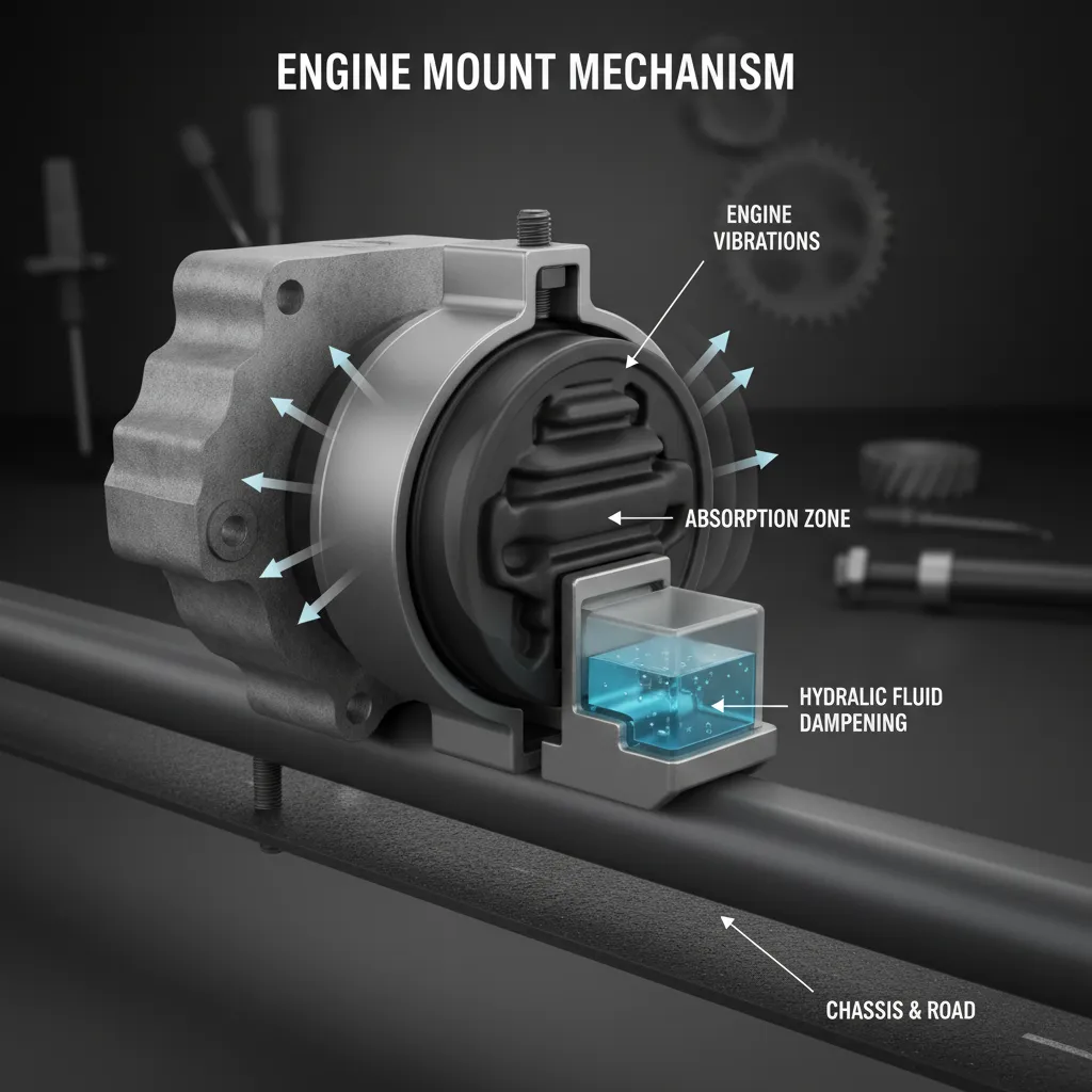 How engine mounts absorb vibrations