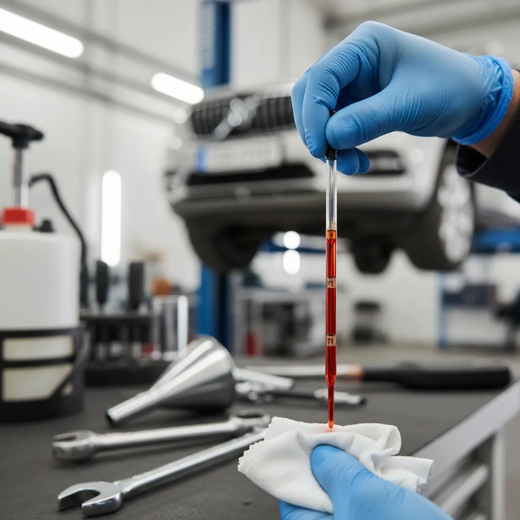 Checking transmission fluid level and condition