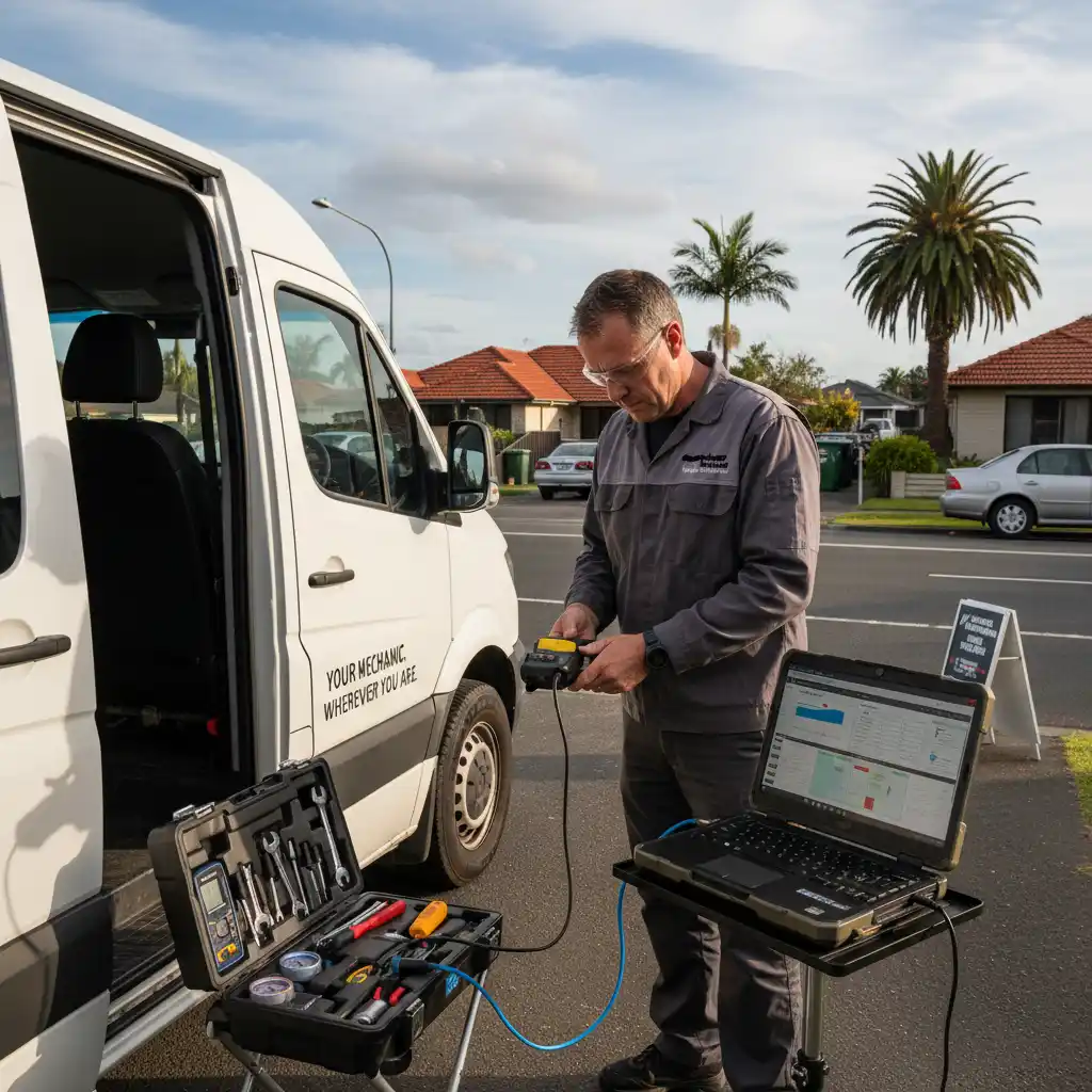 Auckland Mobile Mechanic performing DPF diagnostic