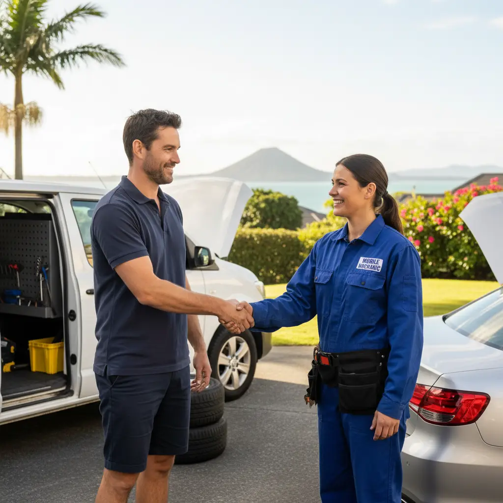 Auckland resident with mobile mechanic