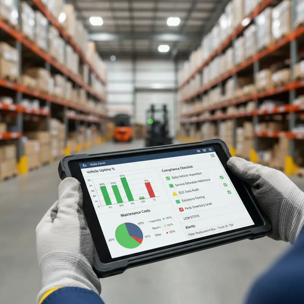 Digital fleet maintenance reporting and compliance tracking