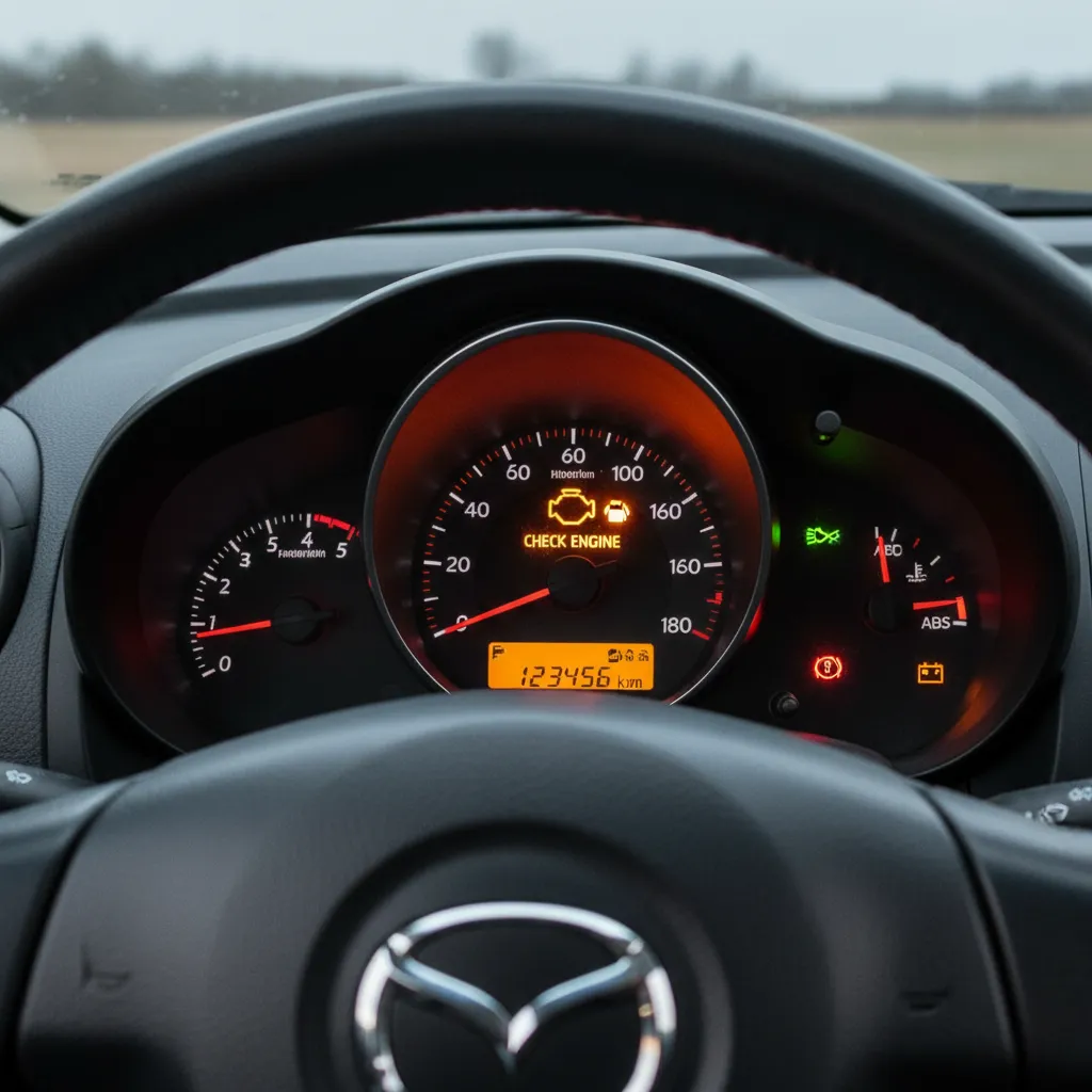 Mazda Demio Check Engine light on dashboard