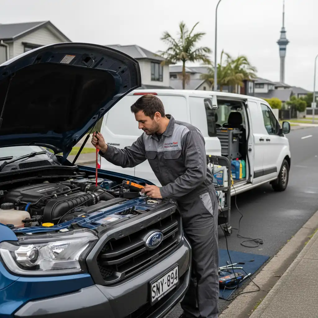 Ford Ranger transmission diagnosis by mobile mechanic in Auckland