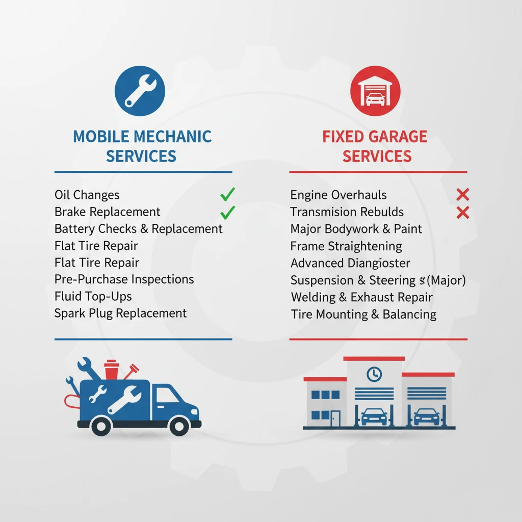 Checklist comparison of automotive services