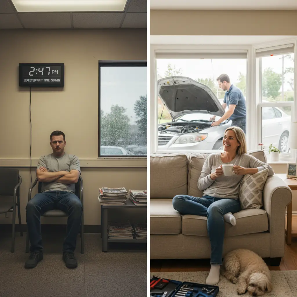 Comparison of workshop waiting room vs home comfort