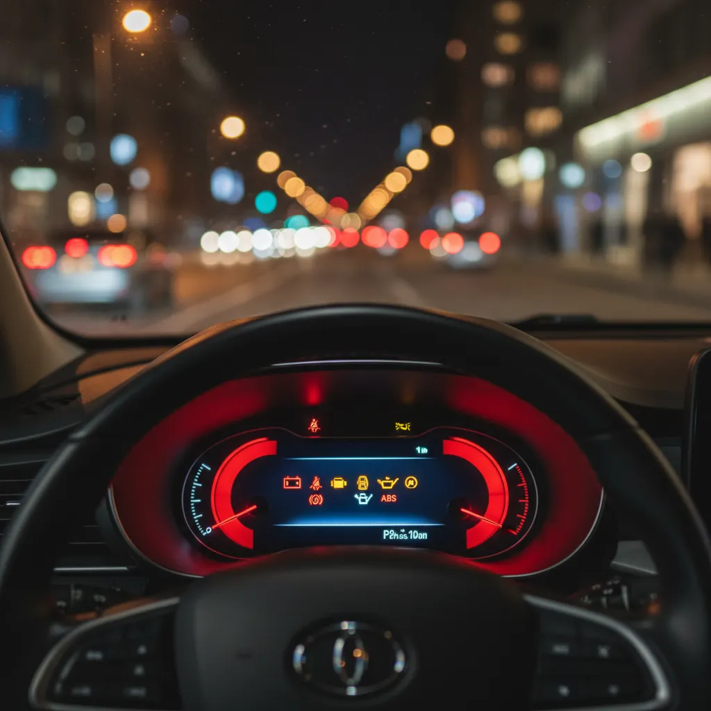 Car dashboard warning lights
