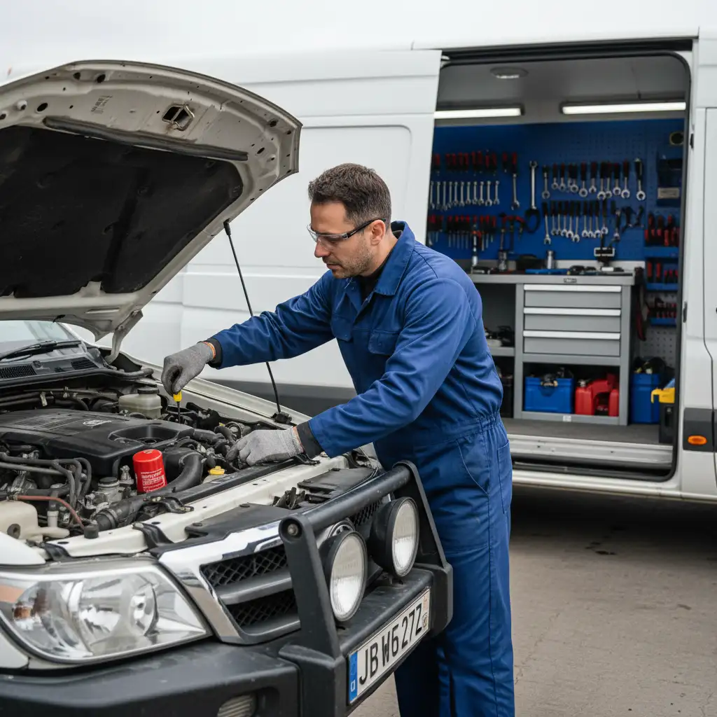 Mechanic performing a Toyota service in Auckland