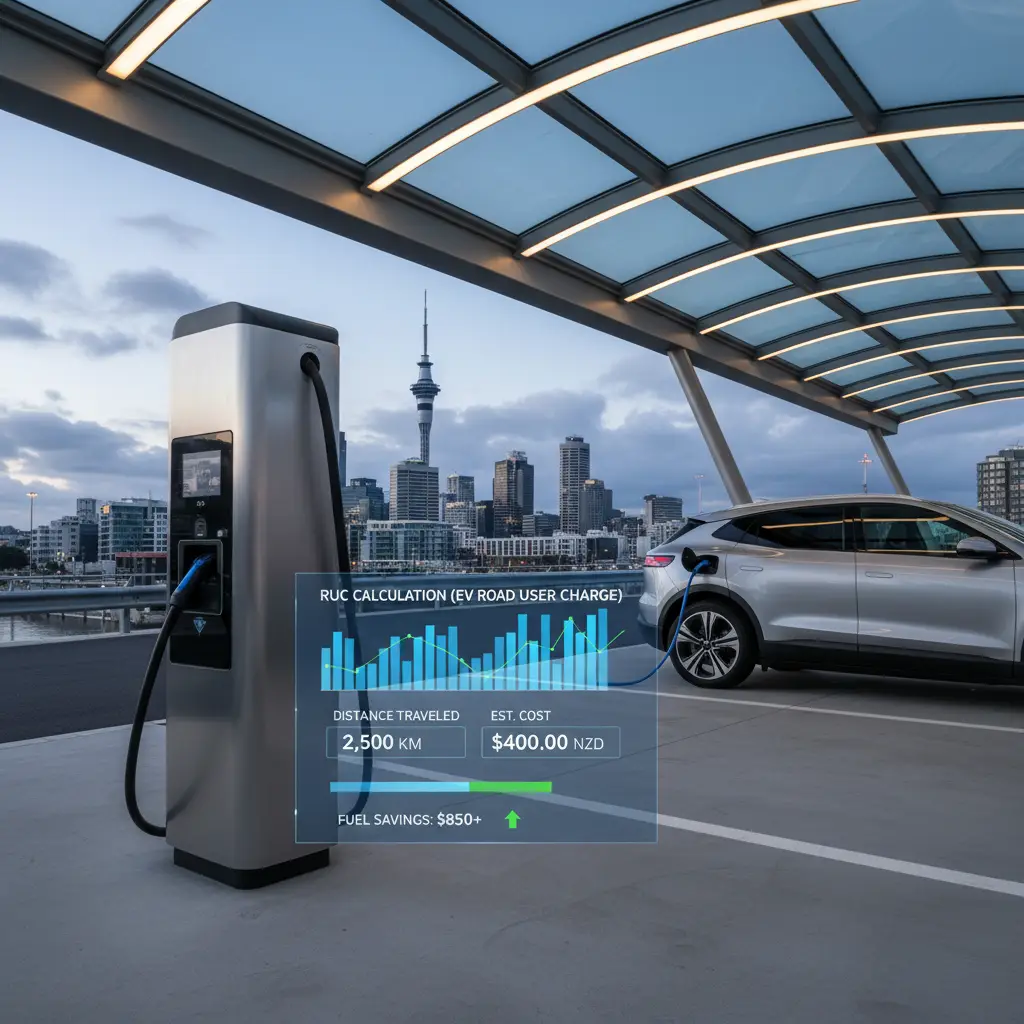 Electric vehicle charging with RUC cost concept