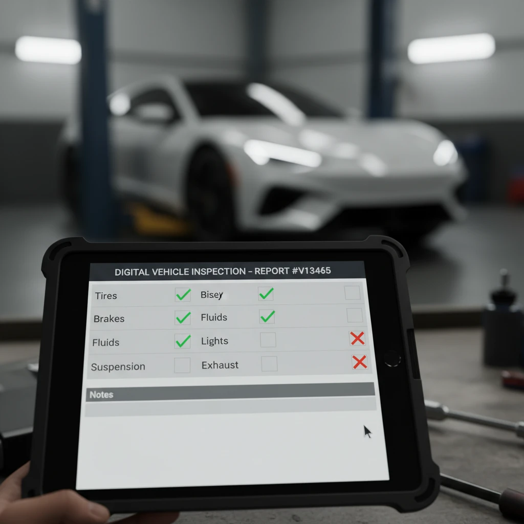 Digital vehicle inspection report example