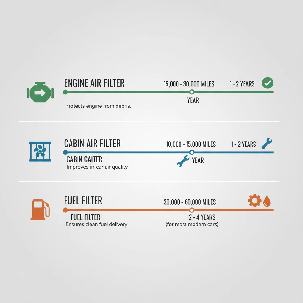 Car filter maintenance schedule chart