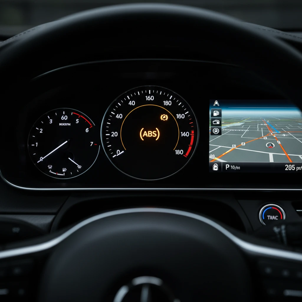 ABS light on car dashboard