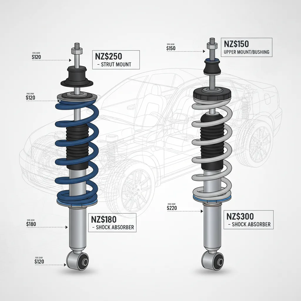 breakdown of suspension components and costs